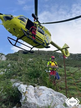 Rescate en la Sierra del Cuera.
