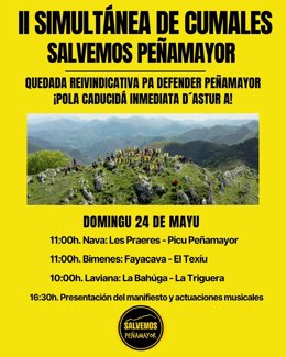Cartel de la acción reivindicativa de este domingo.
