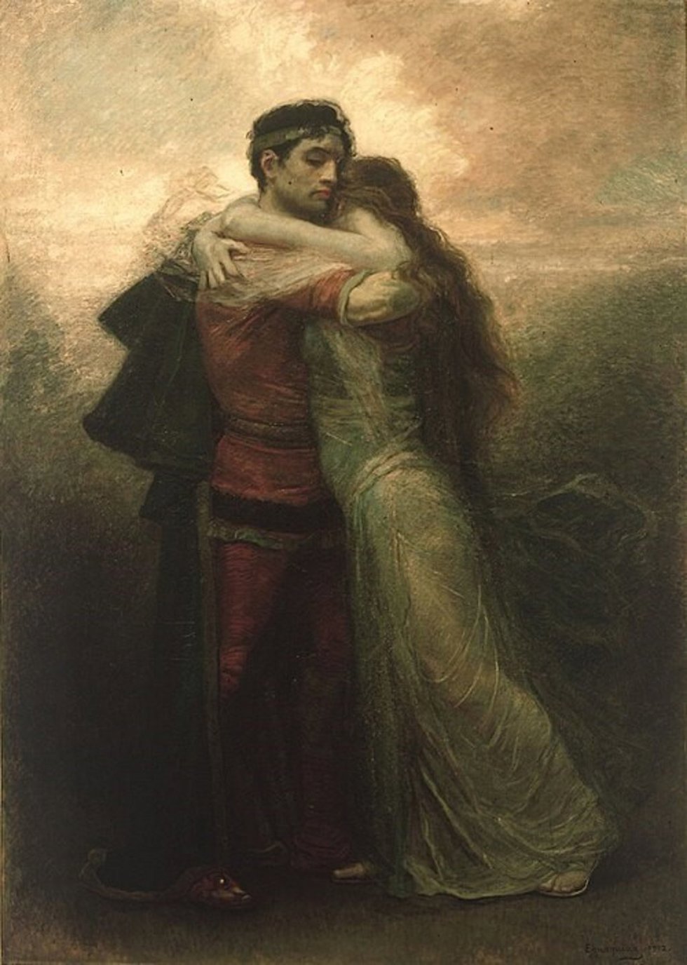 Obra 'Tristán e Iseo (La vida)' de Rogelio de Egusquiza