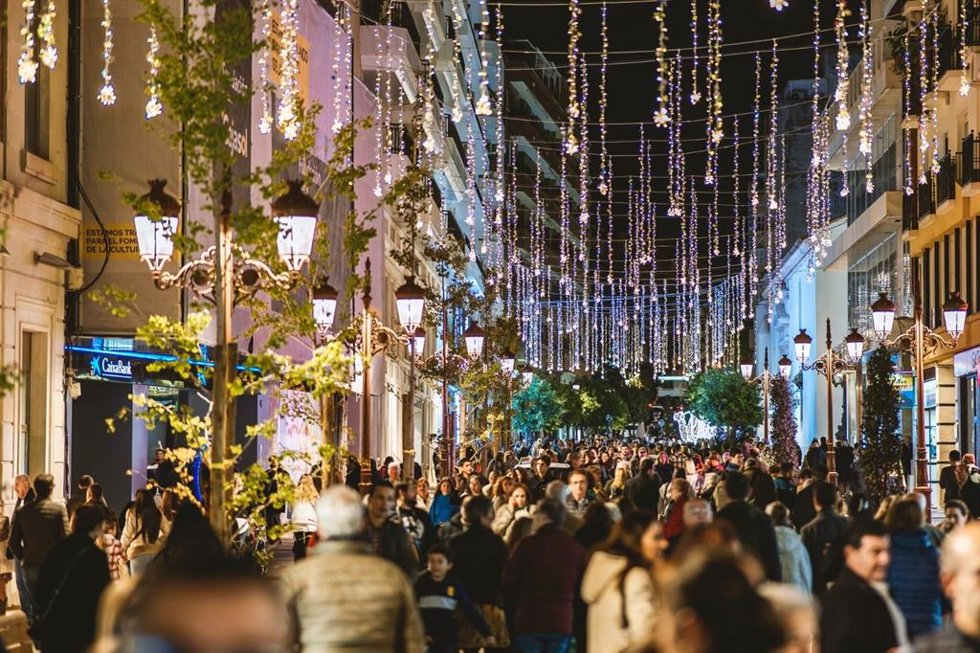Alumbrado navideño de la ciudad de Huelva.