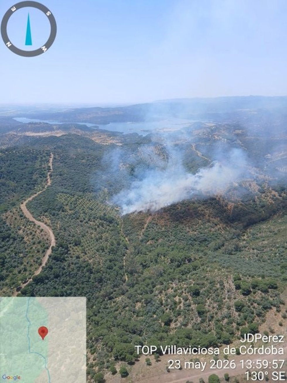 Incendio en Adamuz (imagen de archivo).