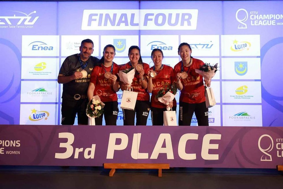 El UCAM Cartagena cae en semifinales de la Final Four de la Champions League femenina de tenis de mesa