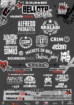 Archivo - Cartel del Bellota Rock