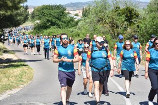 Participantes en Tarazona en  la I Andada de la Guardia Civil por el 182 aniversario de lnstituto Armado.
