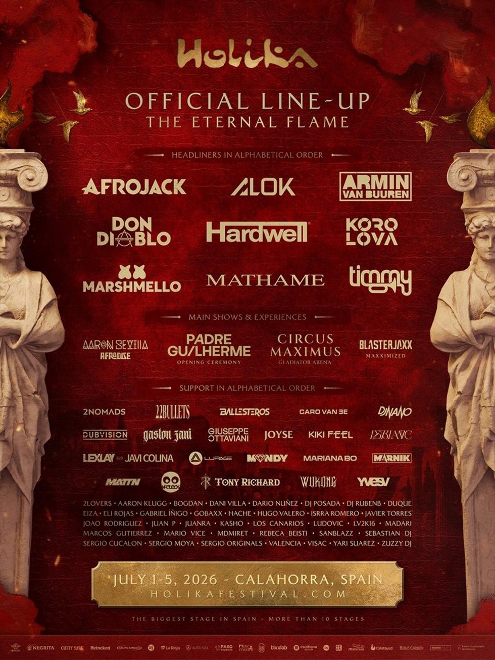 Padre Guilherme, Aarón Sevilla y Blasterjaxx lideran las últimas incorporaciones del Holika 2026 en Calahorra