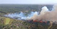 Declarado un segundo incendio en el paraje Marismillas de Almonte (Huelva) que requiere la presencia de dos helicópteros