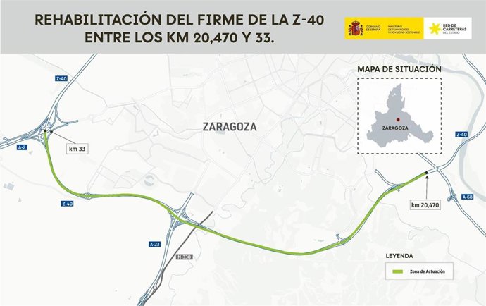 Mapa con la zona donde se va actuar.