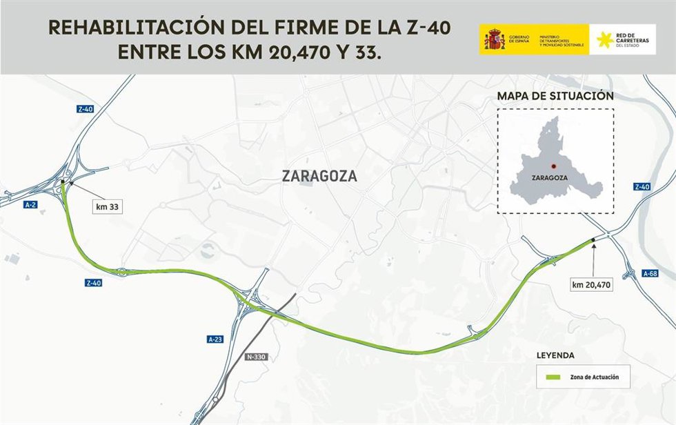 Mapa con la zona donde se va actuar.