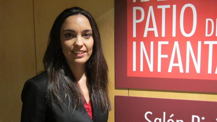 Archivo - La periodista Marta García Aller, en el Patio de la Infanta de Ibercaja