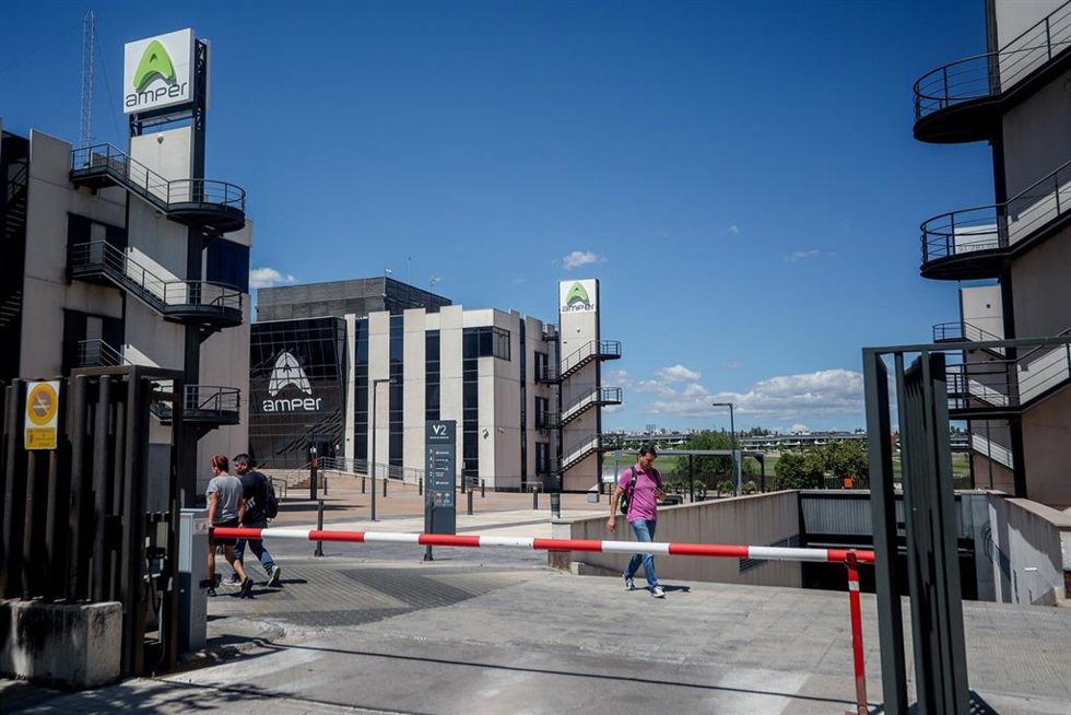 Archivo - Sede del Grupo Amper, a 18 de agosto de 2022, en Pozuelo de Alarcón, Madrid (España). 