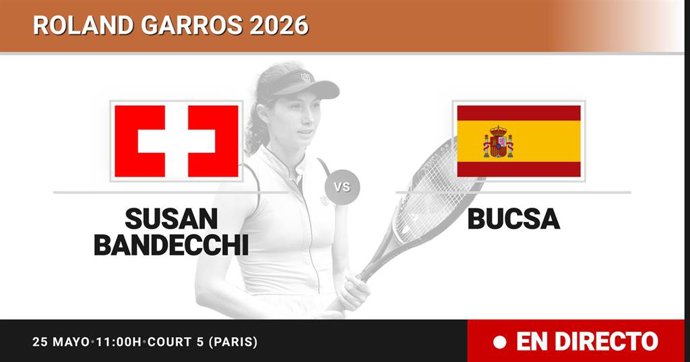Susan Bandecchi - Cristina Bucsa: resumen y estadísticas del partido de Sesentaicuatroavos de final de Roland Garros WTA