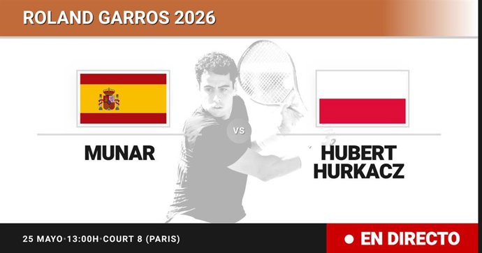 Jaume Munar - Hubert Hurkacz: resumen y estadísticas del partido de Sesentaicuatroavos de final de Roland Garros ATP