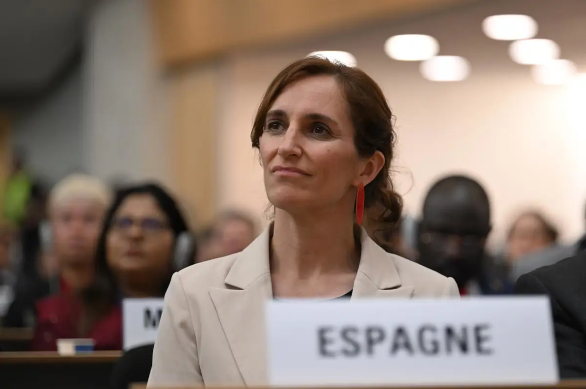 La ministra de Sanidad, Mónica García, en la Asamblea Mundial de la Salud