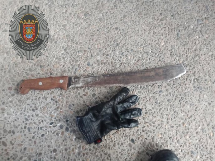 Iamgen del machete interceptado