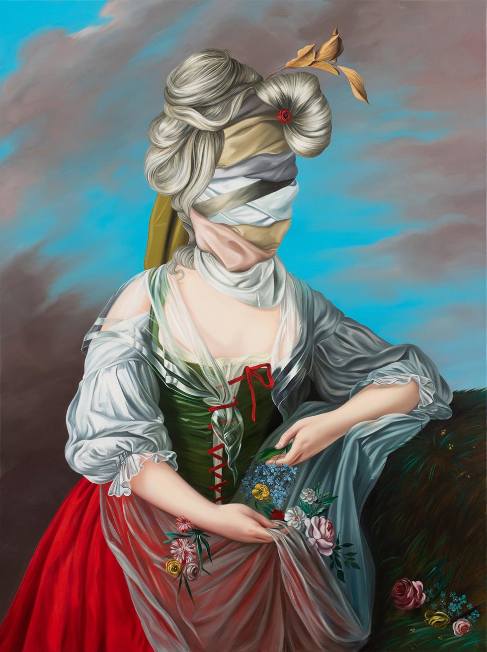 Archivo - Untitled (after Élisabeth Vigée Le Brun), 2021 Óleo sobre lienzo, 160 x 120 cm.