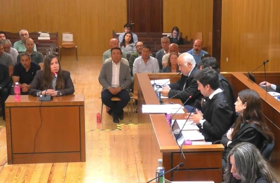 Laura M.V, responde a las preguntas de su defensor durante el juicio por el 'caso ataúdes' celebrado en la Audiencia de Valladolid.