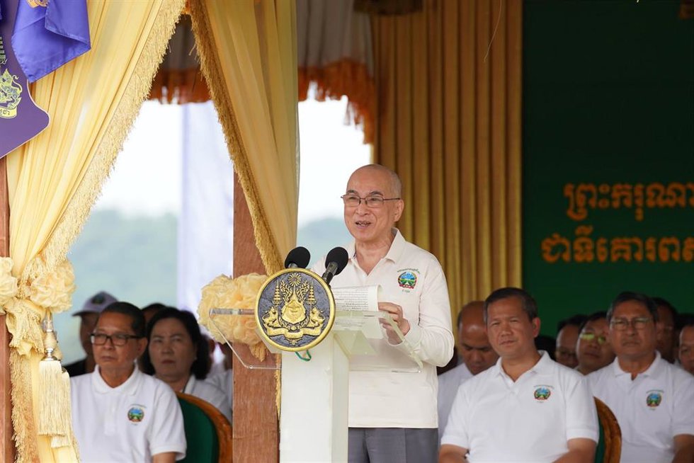 Archivo - El rey de Camboya, Norodom Sihamoní