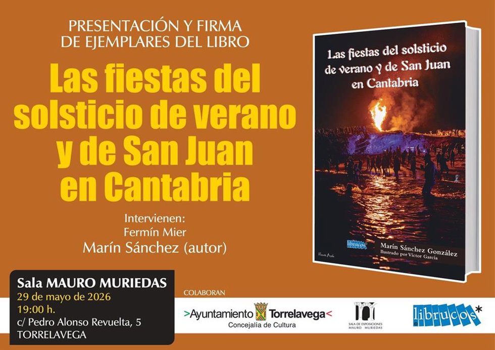 Torrelavega acogerá el día 29 la presentación de un libro sobre las fiestas del solsticio de verano y San Juan