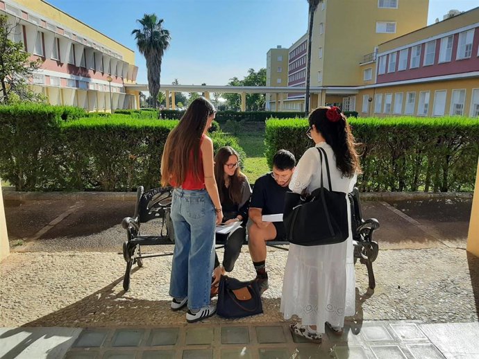 Alumnos en la Universidad Pablo de Olavide en Sevilla