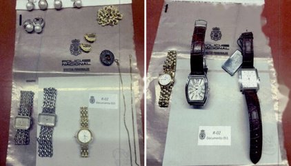 La Policía incautó relojes, collares, pulseras y otras joyas de la caja fuerte de Zapatero en el registro de su despacho