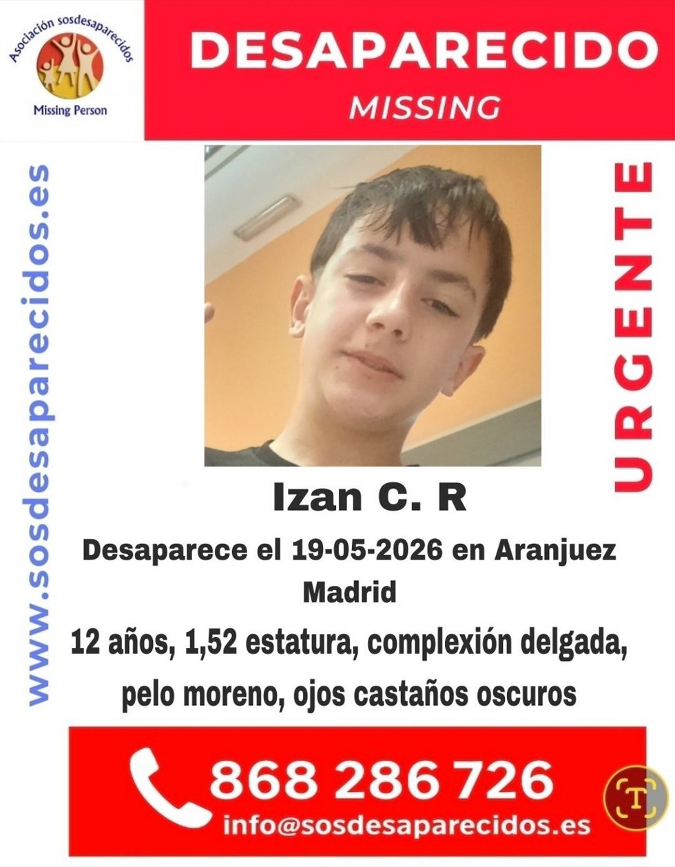 Menor desaparecido en Aranjuez