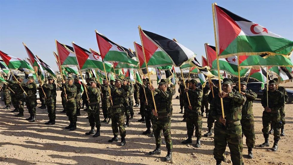 Archivo - Imagen de los actos de conmemoración del 50 aniversario de la proclamación de la República Árabe Saharaui Democrática (RASD), con la intervención del líder del Frente Polisario, Brahim Ghali.