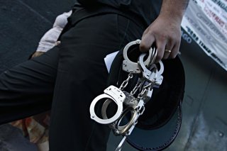 Santiago 6 de noviembre 2018. Gendarmes inician segunda jornada de Paro. Dragomir Yankovic/Aton Chile.