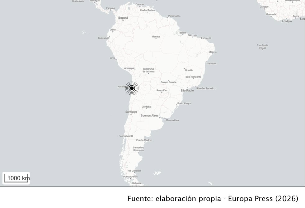 Un terremoto de magnitud 6,9 sacude la región norteña de Antofagasta en Chile