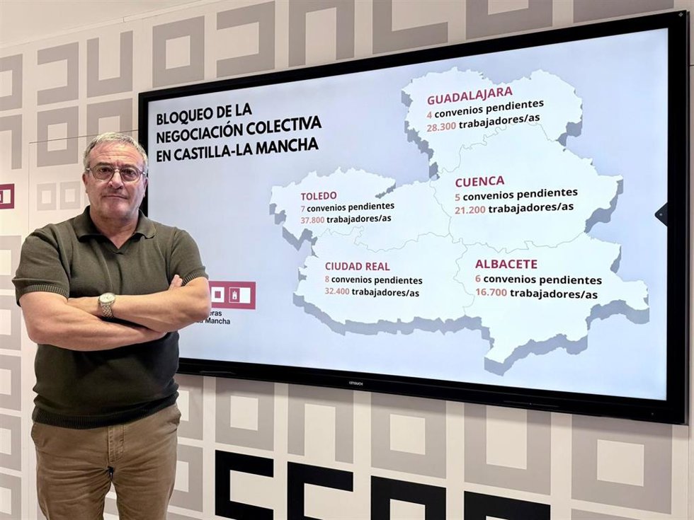 Ángel León, secretario de acción sindical de CCOO en Castilla-La Mancha.
