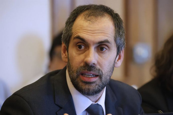 Valparaiso, 12 de enero  2026 El ministro de Hacienda, Nicolas Grau, durante la comision de Hacienda en la Camara de Diputados Sebastian Cisternas/ Aton Chile