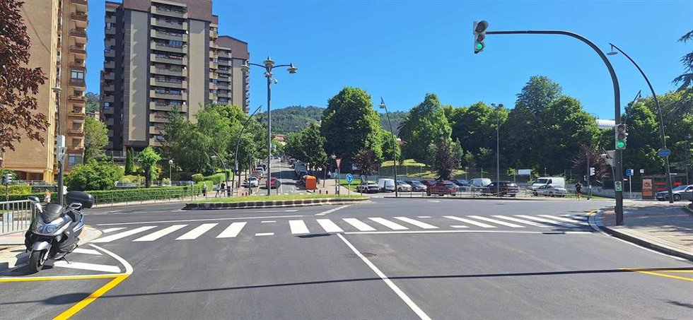 Obras de reurbanización de la calle Doctor Ornilla en Bilbao