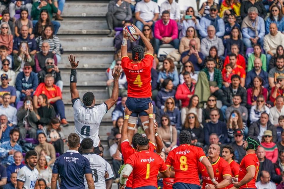 Archivo - La selección española masculina de rugby.