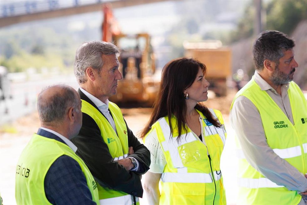 Rueda y Allegue, durante la visita.