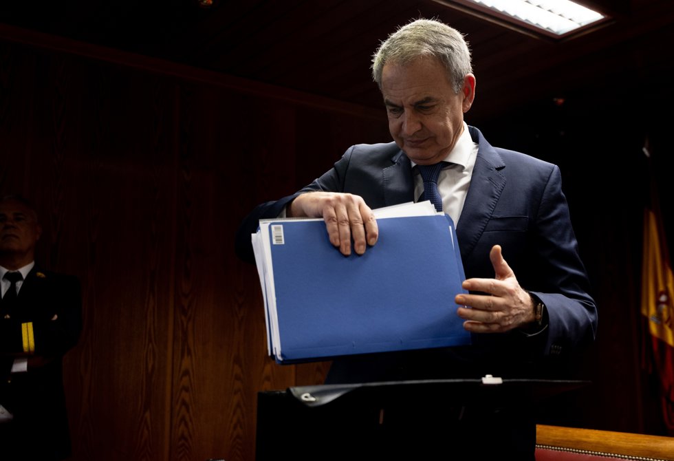 El expresidente del Gobierno José Luis Rodríguez Zapatero comparece ante la Comisión de Investigación sobre el ‘caso Koldo’, en el Senado, a 2 de marzo de 2026, en Madrid (España).