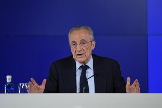 Florentino Perez attends during the Real Madrid Board of Directors meeting held at Ciudad Real Madrid on May 12, 2026 in Madrid, Spain.