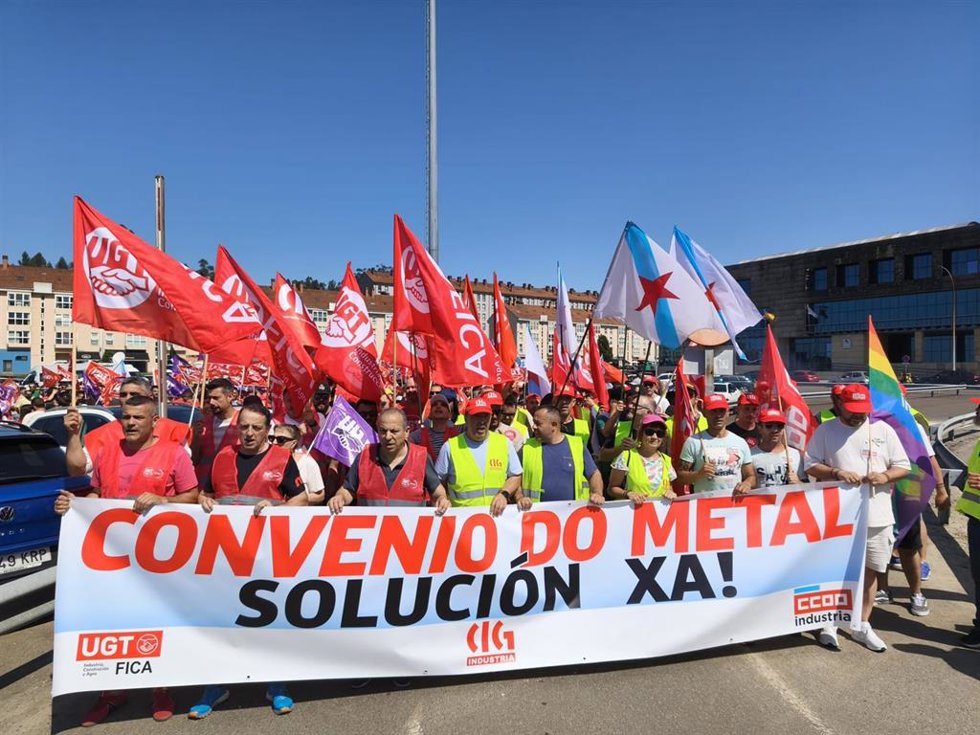 Inicio de la manifestación del metal en Santiago