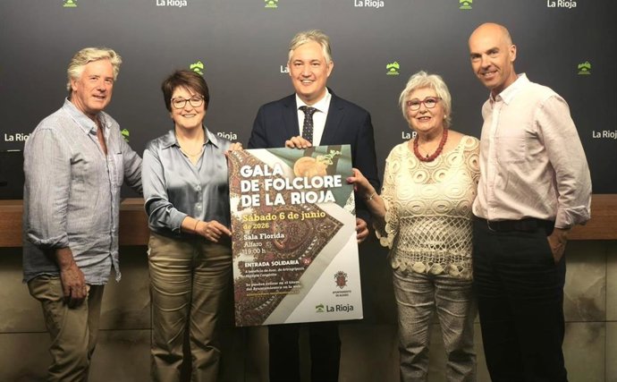 La Gala del Folclore 2026 será el 6 de junio en la Sala Florida de Alfaro, con recaudación solidaria