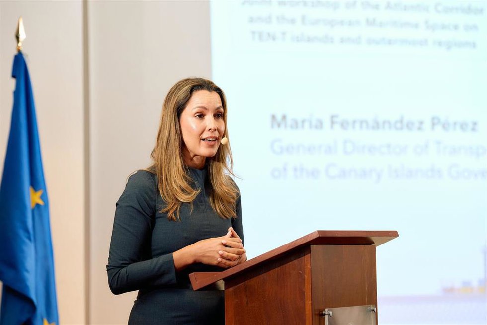 Archivo - La directora general de Transportes y Movilidad del Gobierno de Canarias, María Fernández