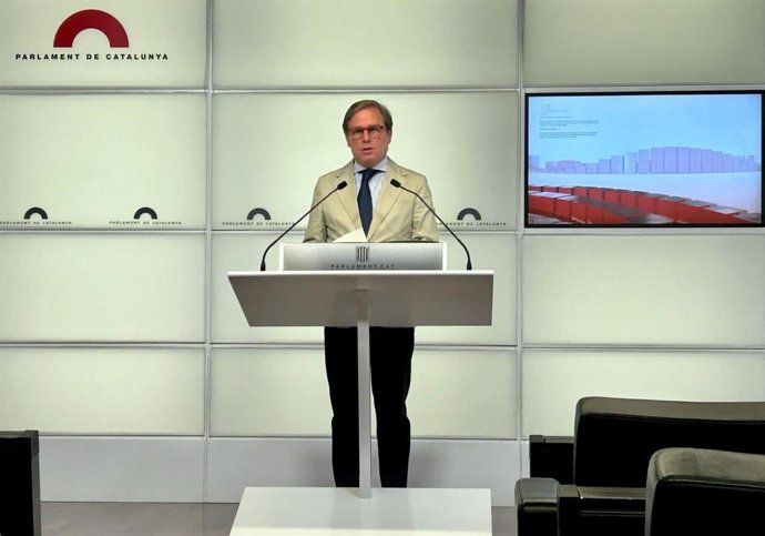El portaveu de Vox al Parlament, Joan Garriga