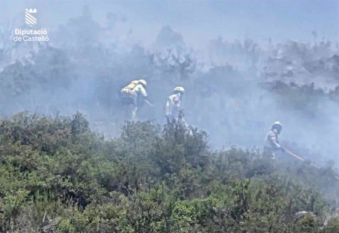 Incendio forestal en Gaibiel