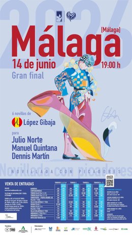 La plaza de toros de La Malagueta acoge el 14 de junio la final del Circuito de Novilladas de Andalucía