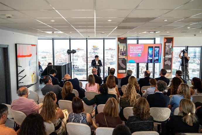 Alberto Durán durante la presentación del Plan Estratégico hasta 2032 del Comité Paralímpico Español