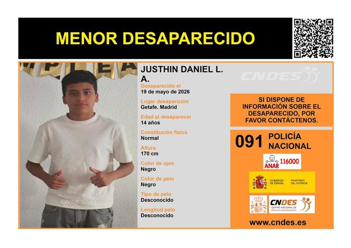 Menor desaparecido en Getafe