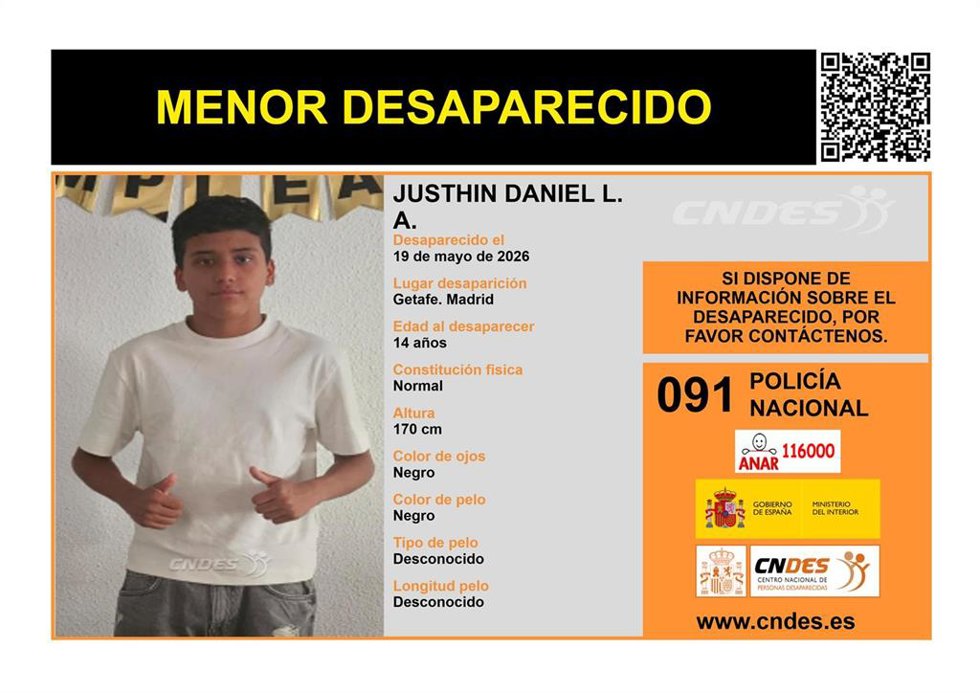Menor desaparecido en Getafe