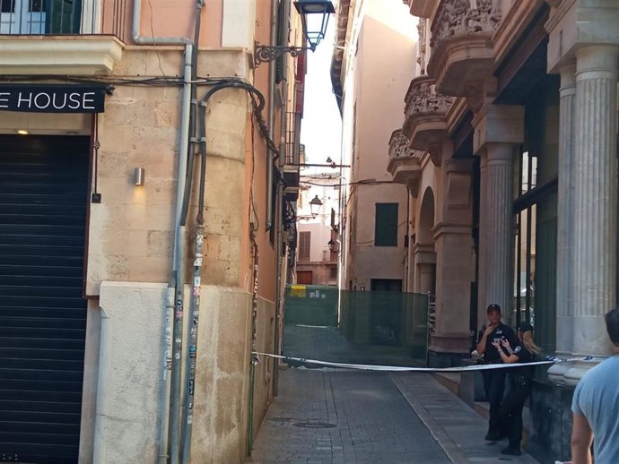 Calle Can Campaner donde ha ocurrido el derrumbe