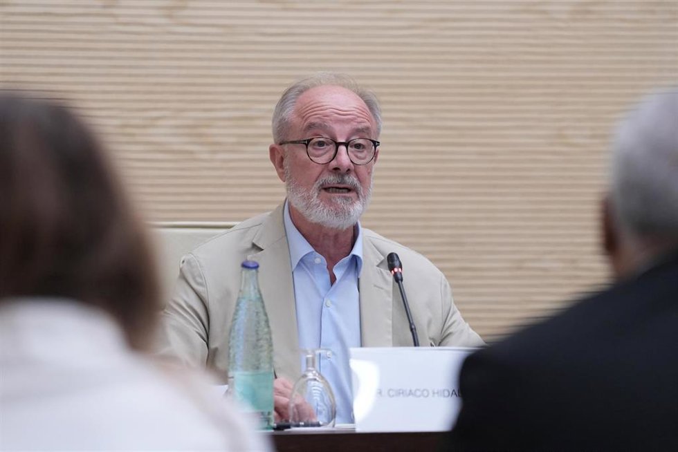 El presidente del CTESC, Ciriaco Hidalgo, en el Parlament