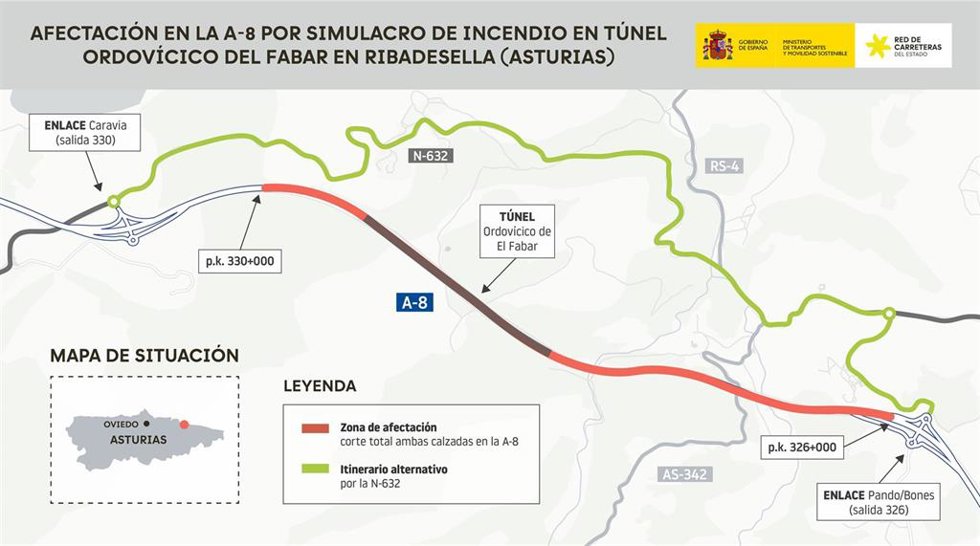 Infografía con las afecciones del simulacro.