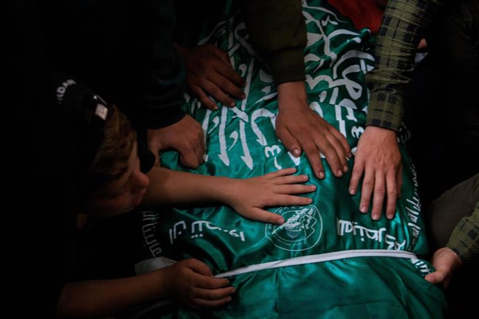 Imagen del funeral celebrado en Gaza por la muerte del último líder del brazo armado de Hamás, Izz al Hadad 