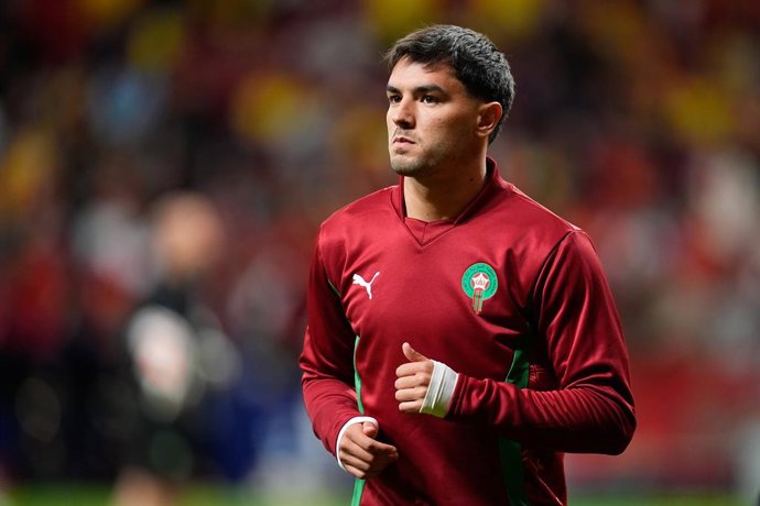 Archivo - Brahim Diaz of Morocco looks on during the International Friendly, football match played between Morocco and Ecuador at Riyadh Air Metropolitano stadium on March 27, 2026, in Madrid, Spain.