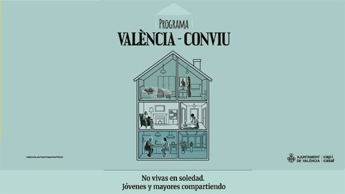 L'Ajuntament impulsa València Conviu perquè majors i jovenes compartisquen vivenda i temps